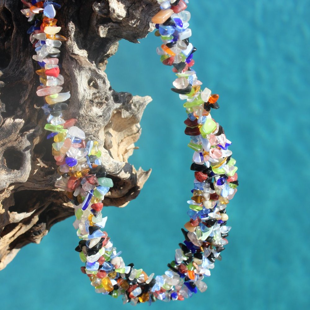 The Cleopatra Collection / Mix Glass & Stones Necklace